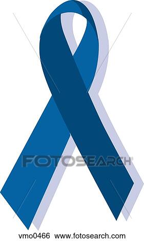 Stock Illustration - Child abuse prevention ribbon, navy blue. Fotosearch