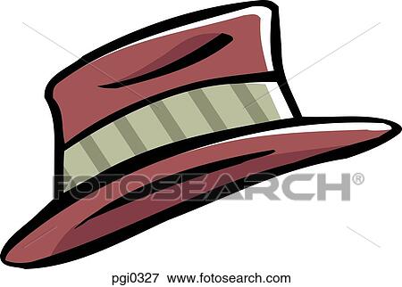 Drawing of a brown hat Stock Illustration | pgi0327 | Fotosearch