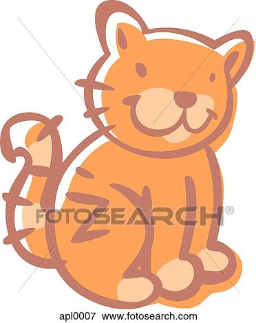 Stock Illustration - Drawing of a cat. Fotosearch