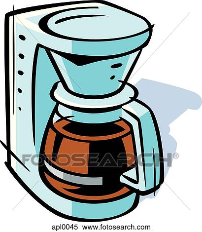 Drawing of a coffee maker View Large Illustration Stock Illustration - Drawing of a coffee maker. Fotosearch