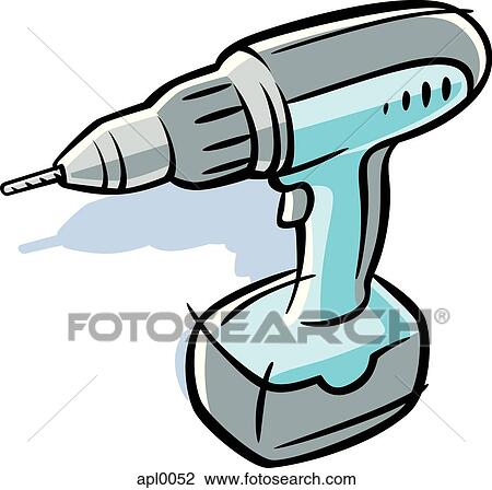 Drawing of a drill Drawing | apl0052 | Fotosearch