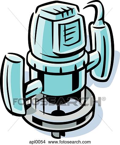 Stock Illustration - Drawing of a drill. Fotosearch