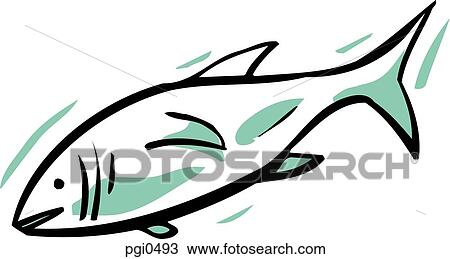 Drawing of a fish View Large Illustration Drawing - Drawing of a fish. Fotosearch