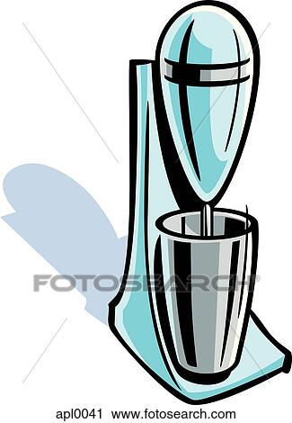 Clip Art - Drawing of a food blender. Fotosearch
