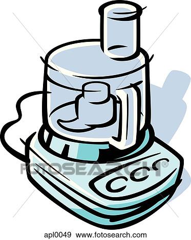 Drawing of a food processor View Large Illustration Stock Illustration - Drawing of a food processor. Fotosearch