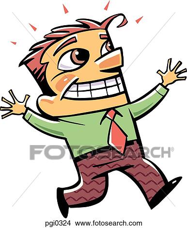 Drawing of a happy businessman View Large Illustration Stock Illustration - Drawing of a happy businessman. Fotosearch