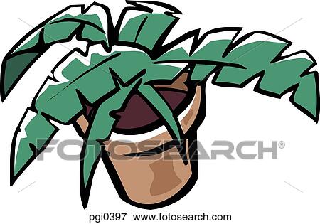 Stock Illustration - Drawing of a house plant. Fotosearch