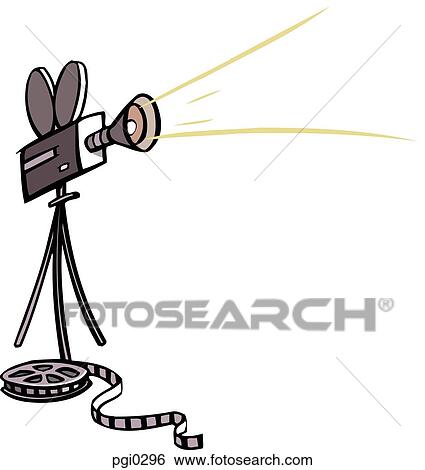 Drawing of a movie camera and film View Large Illustration Stock Illustration - Drawing of a movie camera and film. Fotosearch