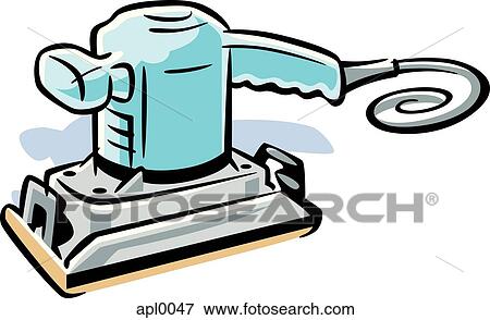 Drawing of a sander View Large Illustration Stock Illustration - Drawing of a sander. Fotosearch