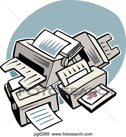 Drawing of a stack of printers View Large Illustration Stock Illustration - Drawing of a stack of printers. Fotosearch