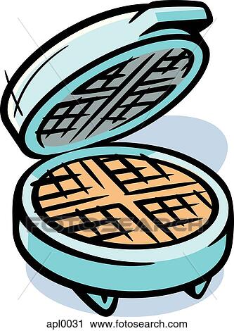 Drawing of a waffle maker View Large Illustration Clip Art - Drawing of a waffle maker. Fotosearch