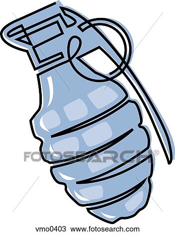 Grenade View Large Illustration Drawing - Grenade. Fotosearch