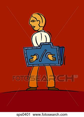 Illustration of a man locked in rates View Large Illustration Clip Art - Illustration of a man locked in rates. Fotosearch