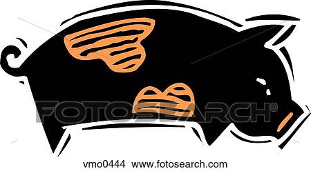 Stock Illustration - Illustration of a pig. Fotosearch