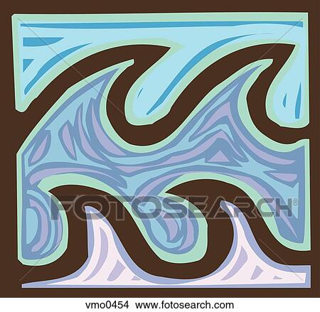 Illustration of ocean waves View Large Illustration Stock Illustration - Illustration of ocean waves. Fotosearch