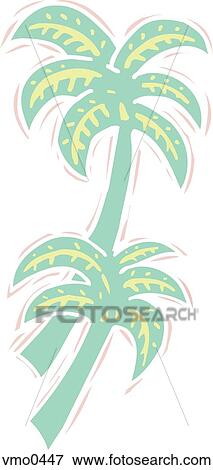Stock Illustration - Illustration of palm trees. Fotosearch