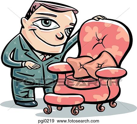 Stock Illustration - Man offering a seat. Fotosearch