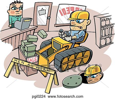 Men at work View Large Illustration Stock Illustration - Men at work. Fotosearch