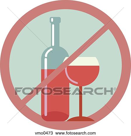 No drinking sign View Large Illustration Drawing - No drinking sign. Fotosearch