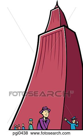 People passing by a tall tower View Large Illustration Stock Illustration - People passing by a tall tower. Fotosearch