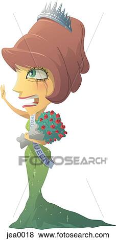 Portrait of a beauty queen View Large Illustration Stock Illustration - Portrait of a beauty queen. Fotosearch