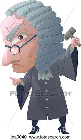Clipart - Portrait of a judge. Fotosearch
