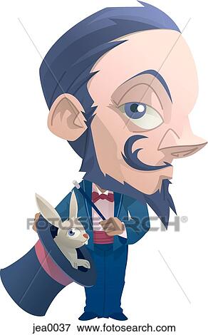 Portrait of a magician View Large Illustration Stock Illustration - Portrait of a magician. Fotosearch