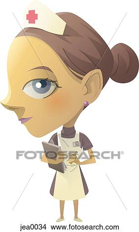 Portrait of a nurse View Large Illustration Stock Illustration - Portrait of a nurse. Fotosearch