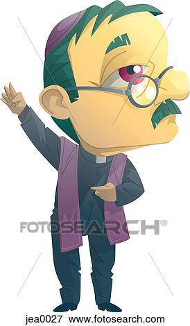 Stock Illustration - Portrait of a priest. Fotosearch