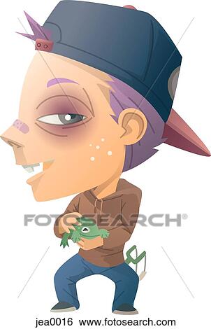 Stock Illustration - Portrait of a young boy. Fotosearch