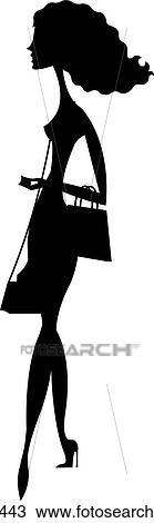Silhouette of a sophisticated woman View Large Illustration Drawing - Silhouette of a sophisticated woman. Fotosearch