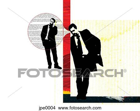 A businessman with a speaking bubble View Large Illustration Stock Illustration - A businessman with a speaking bubble. Fotosearch