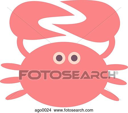 A cartoon drawing of a crab View Large Illustration Stock Illustration - A cartoon drawing of a crab. Fotosearch