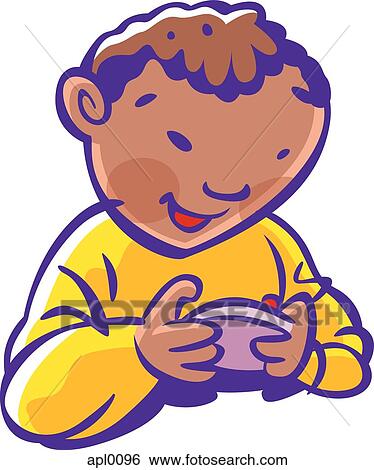 A child holding a video game controller View Large Illustration Stock Illustration - A child holding a video game controller. Fotosearch