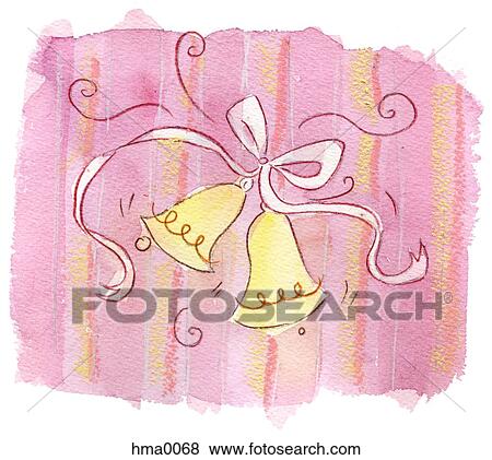A drawing of wedding bells View Large Illustration Stock Illustration - A drawing of wedding bells. Fotosearch