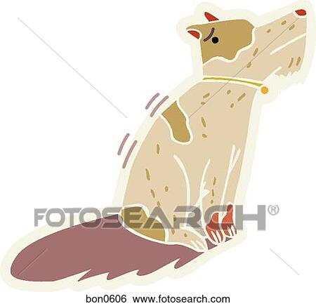 A frightened and timid dog sitting View Large Illustration Stock Illustration - A frightened and timid dog sitting. Fotosearch