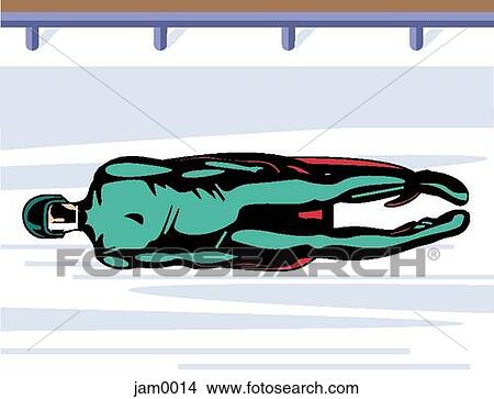 A luger in a race View Large Illustration Stock Illustration - A luger in a race. Fotosearch