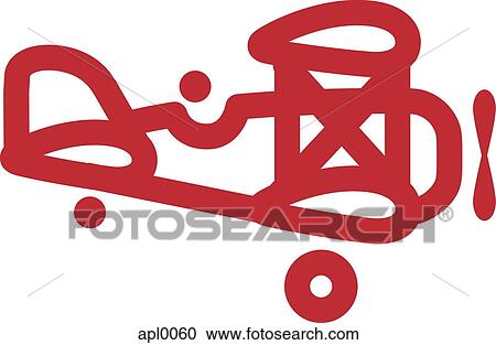 Clipart - A man flying an airplane. Fotosearch