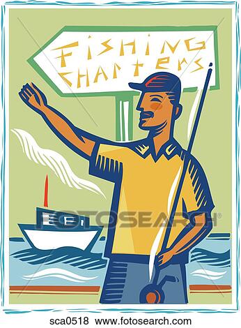 Download A man holding a fishing pole while standing infront of a ...