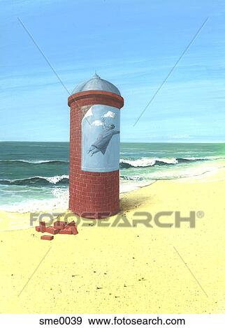 A man in a small brick building View Large Illustration Stock Illustration - A man in a small brick building. Fotosearch