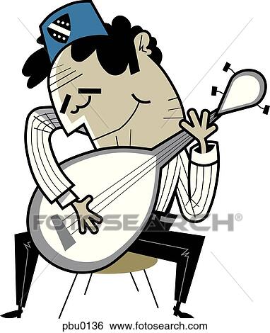 A man playing the banjo View Large Illustration Stock Illustration - A man playing the banjo. Fotosearch