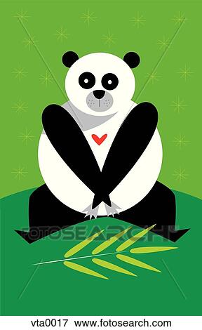 Stock Illustration - A panda bear. Fotosearch