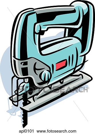 Clip Art - A picture of a jig saw. Fotosearch