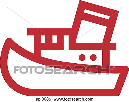 A picture of a tug boat View Large Illustration Stock Illustration - A picture of a tug boat. Fotosearch