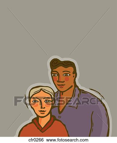 A picture of african american and caucasian men View Large Illustration Stock Illustration - A picture of african american and caucasian men. Fotosearch
