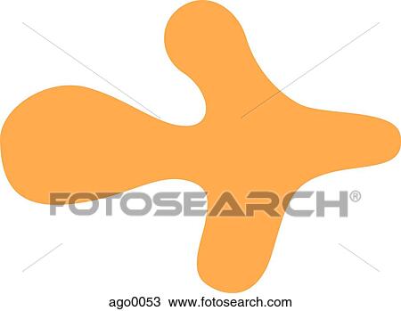 Drawing - A picture of an orange shape. Fotosearch