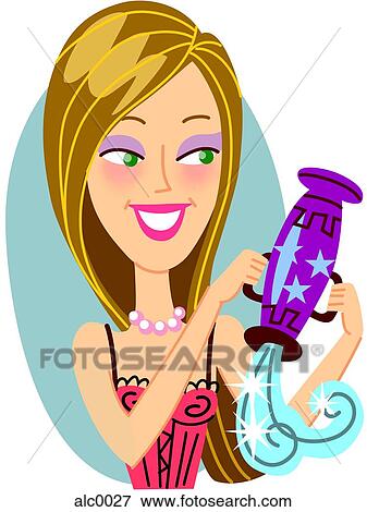 A woman holding a shiny trophy View Large Illustration Stock Illustration - A woman holding a shiny trophy. Fotosearch
