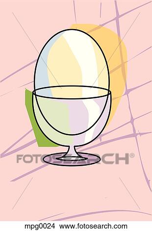 An egg in a cup View Large Illustration Stock Illustration - An egg in a cup. Fotosearch