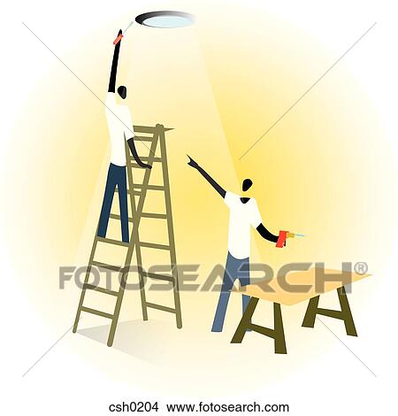 An electrician View Large Illustration Stock Illustration - An electrician. Fotosearch