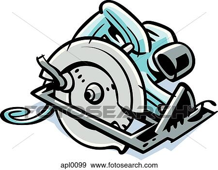 Stock Illustration - An illustration of a circular saw. Fotosearch